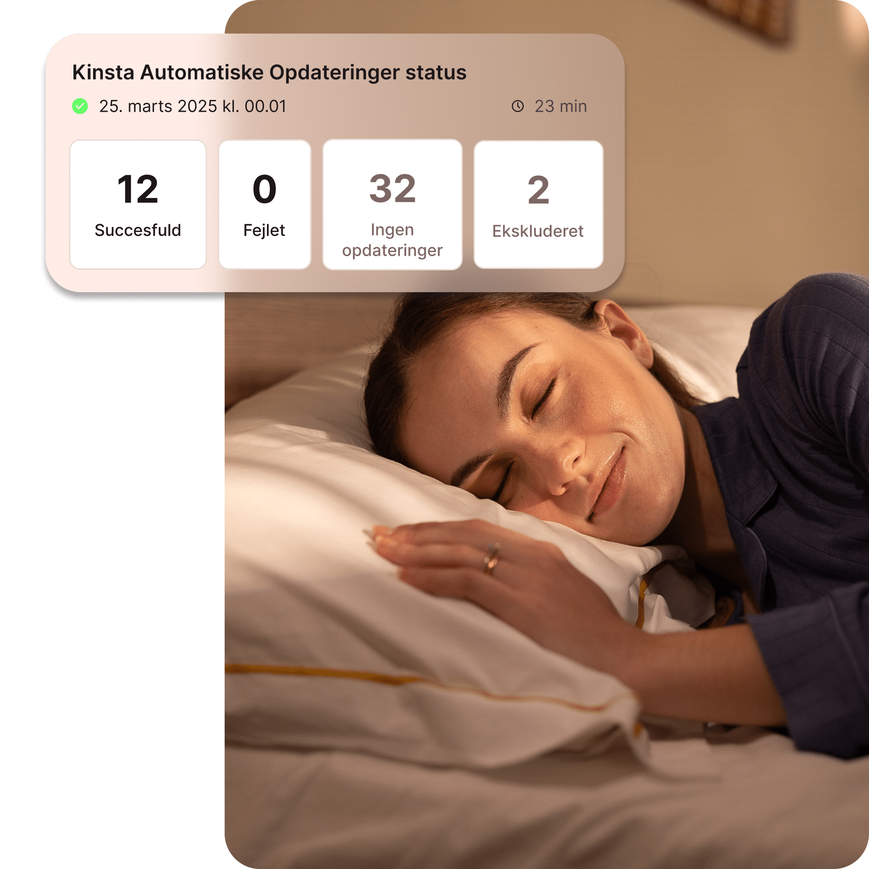 Kinsta automatisk opdatering status
