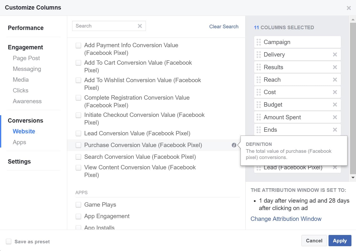 Purchase conversion value purchase conversion value facebook
