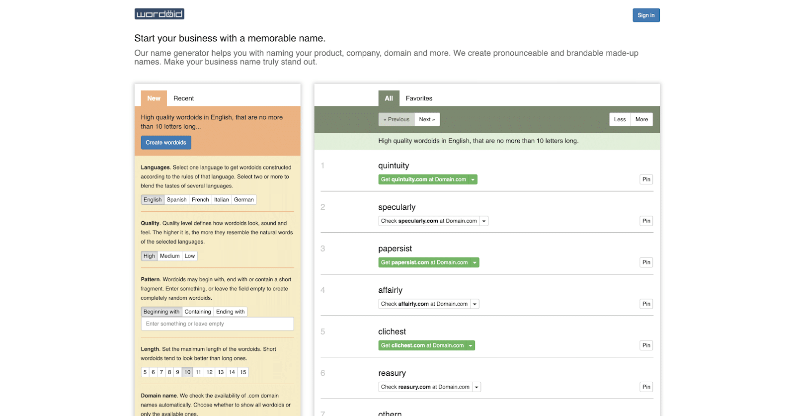 Wordoid helps you pick a blog name from scratch.